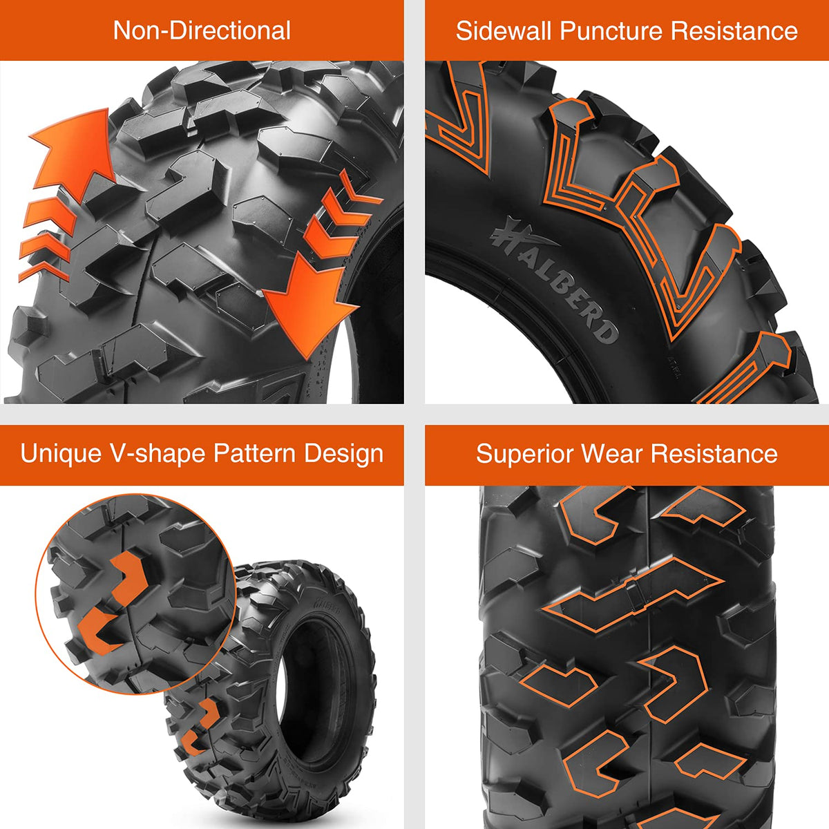Set Of 2 WANDA 23x11-10 Utility ATV Tires For Kawasaki MULE 3000/3010 (01-08) - High Load Capacity