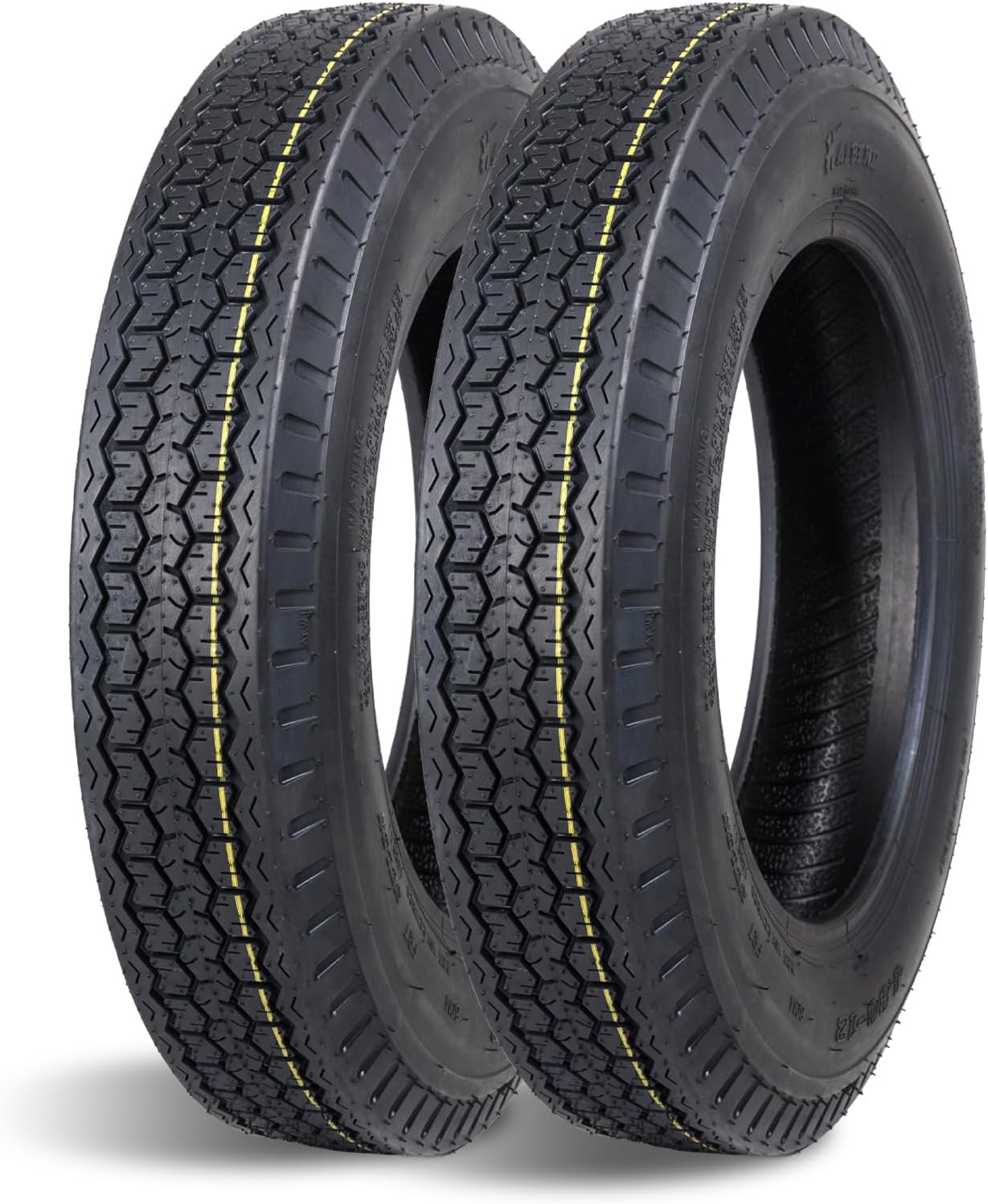 HALBERD P879 4.8-12 Trailer Tires 4.80x12 6PR Heavy-Duty Tubeless Tires for Utility, Boat Trailers, Load Range C, Set of 2