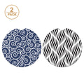 Car Coasters 2 Pack for Cup Holders, 2.56" Ceramic Stone & Non-Scratch Cork Base Drink Coasters