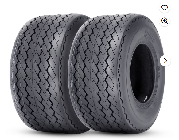 HALBERD Set of 2 NEW PATTERN 18x8.5-8 Golf Cart Tires 18x8.5x8 4PLY All Terrain Club Cart Off Road Tires
