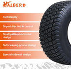 HALBERD P5092 15x6.00-6 Lawn Mower Tires 4PR Turf Friendly Garden Tractor Tires Enhanced Traction & Durability for Optimal Performance, Tubeless, Set of 2