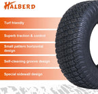 HALBERD P5092 11x4.00-5 Lawn Mower Tires 4PR Turf Friendly Garden Tractor Tires Enhanced Traction & Durability for Optimal Performance, Tubeless, Set of 2