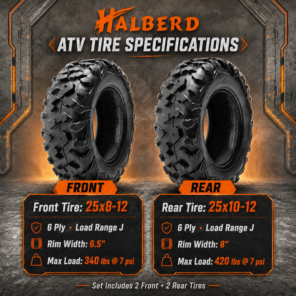 Halberd HU01 ATV Tire Set of 4