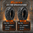 Halberd HU01 ATV Tire Set of 4