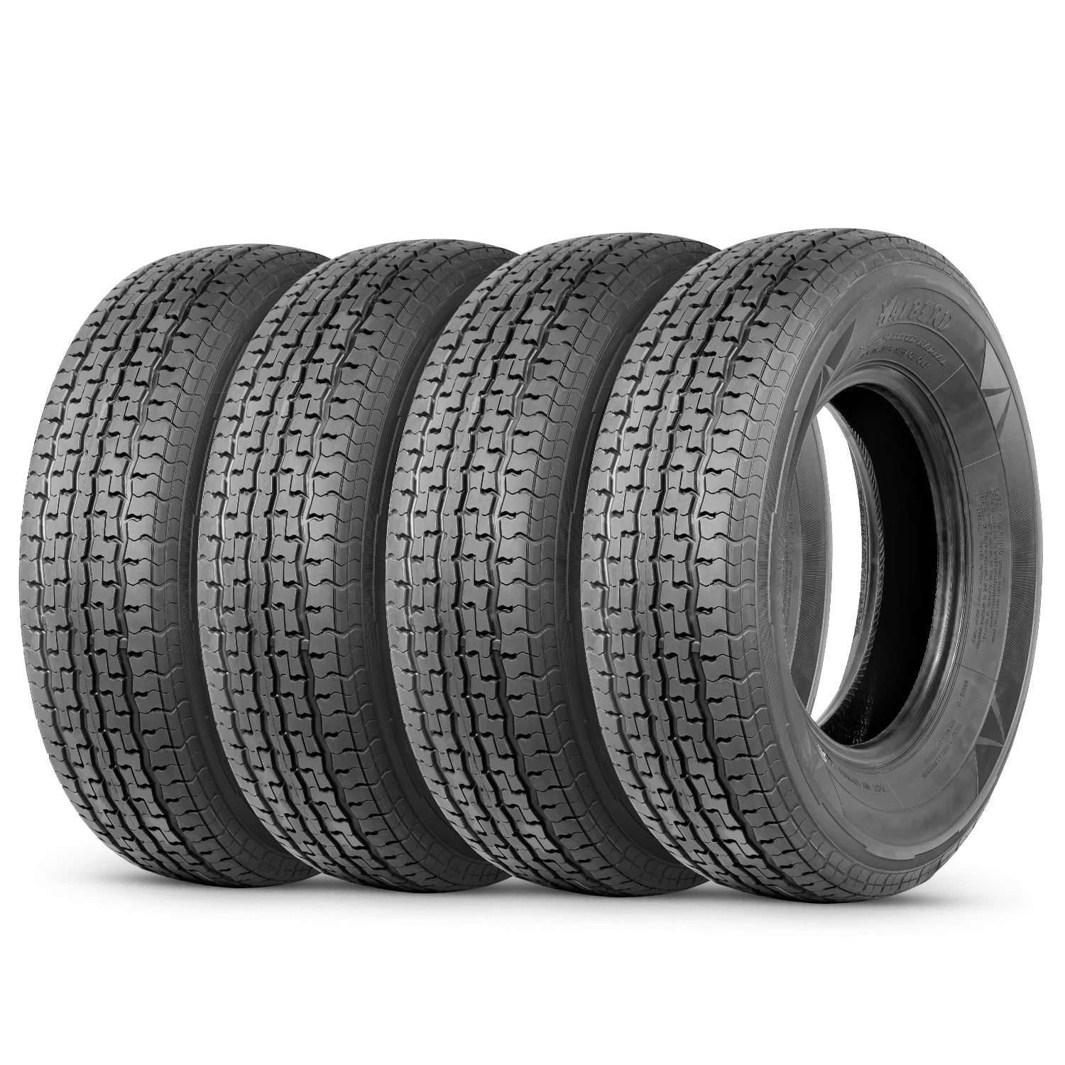 HALBERD Set 4 Premium Trailer Tires ST175/80R13 8PR Load Range D 175 80 13 Radial Trailer Tires Improve Traction in all-road conditions