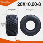 HALBERD P5092 20x10.00-8 Lawn Mower Tires 4PR Turf Friendly Garden Tractor Tires Enhanced Traction & Durability for Optimal Performance, Tubeless, Set of 2