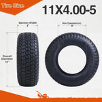 Load image into Gallery viewer, HALBERD P5092 11x4.00-5 Lawn Mower Tires 4PR Turf Friendly Garden Tractor Tires Enhanced Traction &amp; Durability for Optimal Performance, Tubeless, Set of 2
