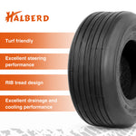 Load image into Gallery viewer, HALBERD P508 13x6.50-6 Lawn Mower Tires 4PR Straight Rib Tread Turf Friendly Lawn Tires, 13x5x6 Lawn Garden Utility Cart Tires, Tubeless, Set of 2（副本）
