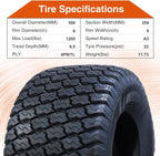 HALBERD P5092 20x10.00-8 Lawn Mower Tires 4PR Turf Friendly Garden Tractor Tires Enhanced Traction & Durability for Optimal Performance, Tubeless, Set of 2