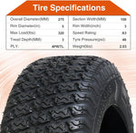Load image into Gallery viewer, HALBERD P5092 11x4.00-5 Lawn Mower Tires 4PR Turf Friendly Garden Tractor Tires Enhanced Traction &amp; Durability for Optimal Performance, Tubeless, Set of 2
