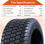Load image into Gallery viewer, HALBERD P5092 16x6.50-8 Lawn Mower Tires 4PR Turf Friendly Garden Tractor Tires Enhanced Traction &amp; Durability for Optimal Performance, Tubeless, Set of 2
