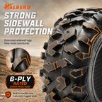 HALBERD HU01 ATV Tires Set of 4, 25x8-12 & 25x11-10