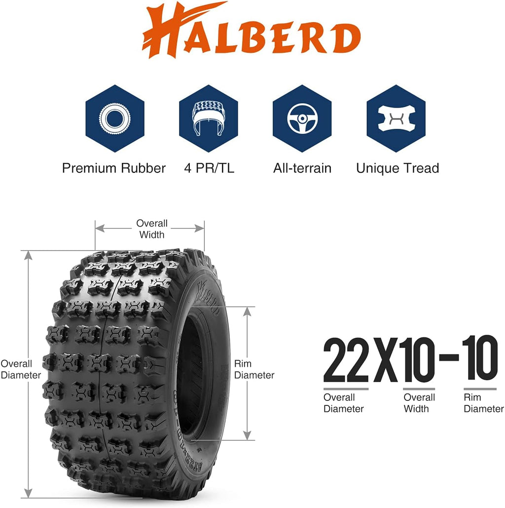 Halberd HS02 22x10-10 ATV Tires Set 2