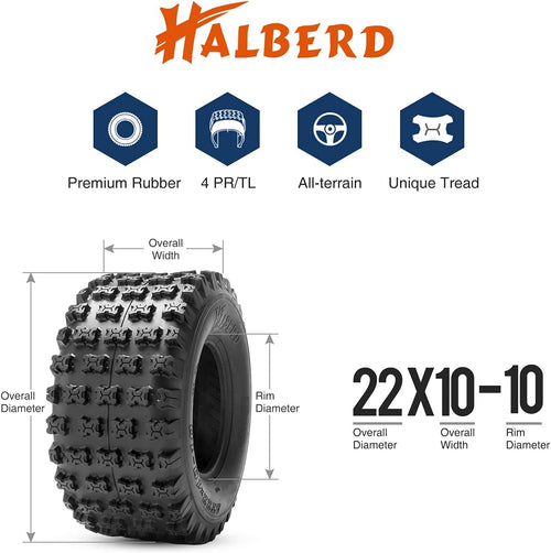 Halberd HS02 22x10-10 ATV Tires Set 2
