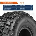 HALBERD 21x7-10 21x7x10 Sport Quad ATV Tires 4PR Tubeless GNCC Tires Fit YFZ450 Set of 2