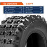 Load image into Gallery viewer, HALBERD 20x10-9 20x10x9 4PR Sport Quad ATV TiresAll Terrain Rear Tires Set of 2
