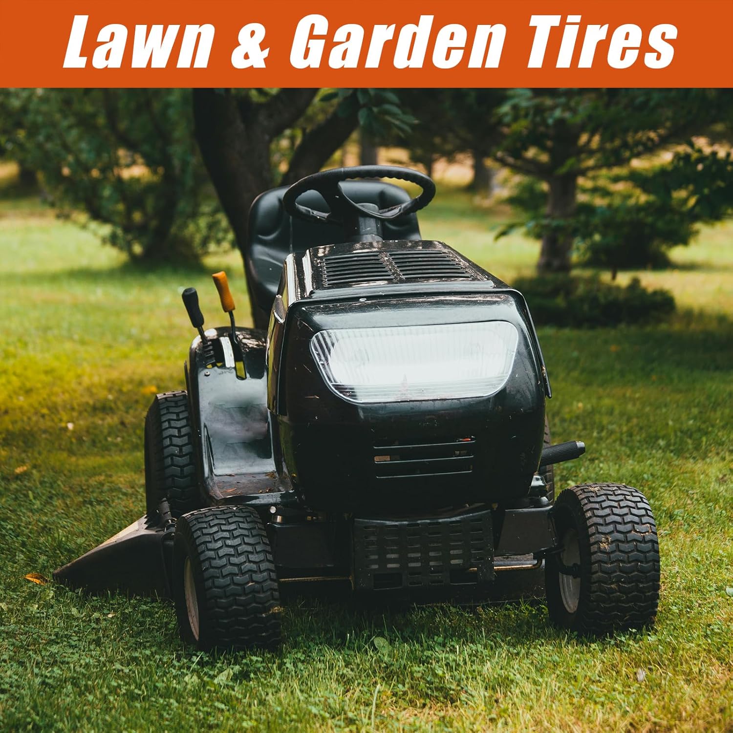 HALBERD P5094 Set of 2 Lawn Mower Tires 15x6.00-6 4PR Turf Friendly Garden Tractor Tires Self-Cleaning Excellent Traction for Optimal Performance, Tubeless