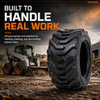HALBERD 18x8.50-10 Skid Steer Tractor Tire, Tubeless, 2-Pack