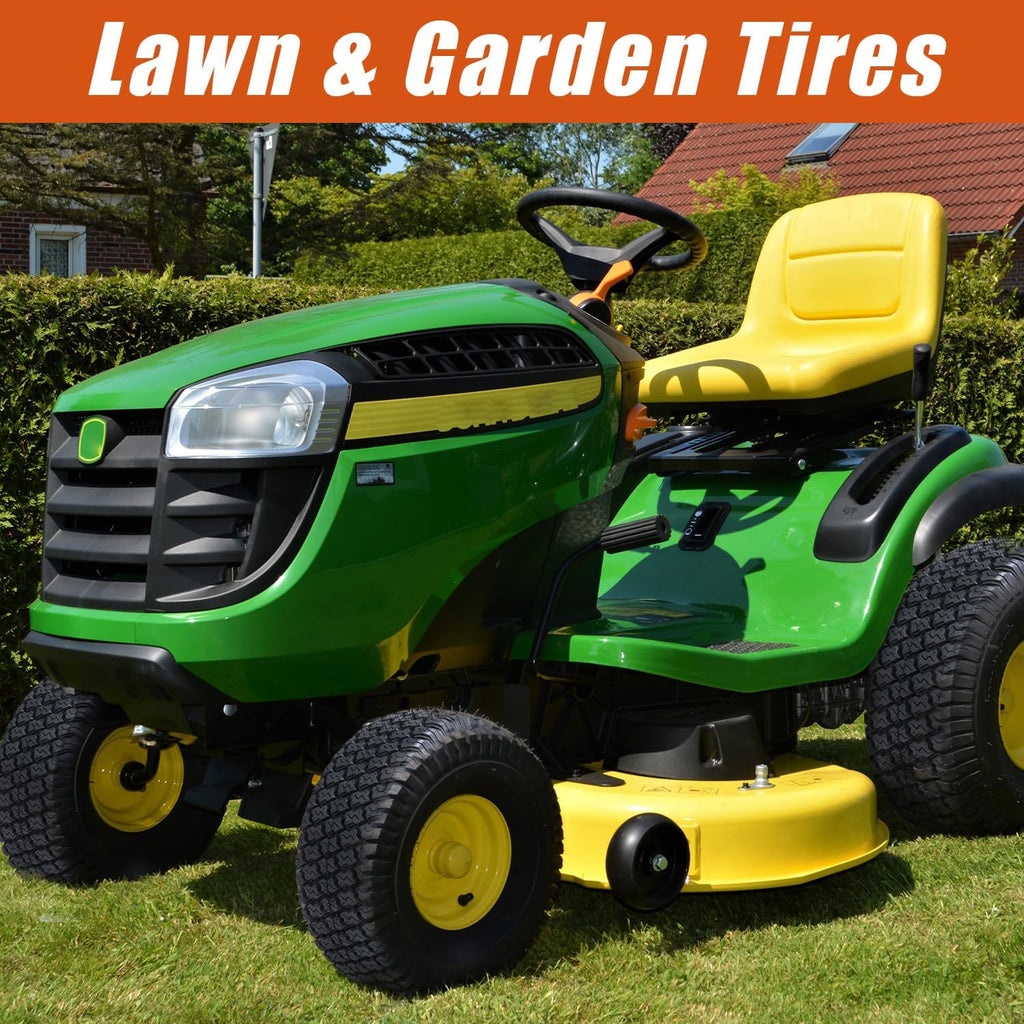 HALBERD P5092 15x6.00-6 Lawn Mower Tires 4PR Turf Friendly Garden Tractor Tires Enhanced Traction & Durability for Optimal Performance, Tubeless, Set of 2