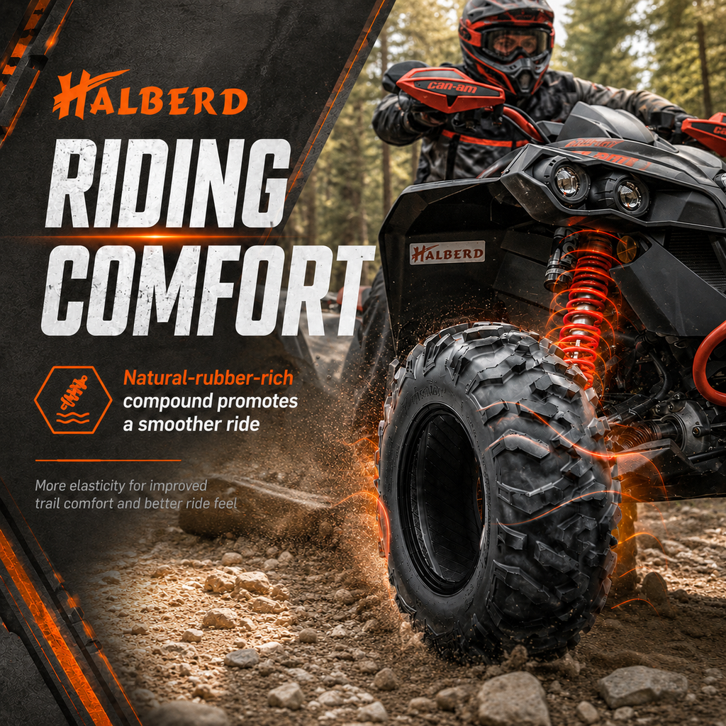 HALBERD HU01 ATV Tires Set of 4, 25x8-12 & 25x11-10