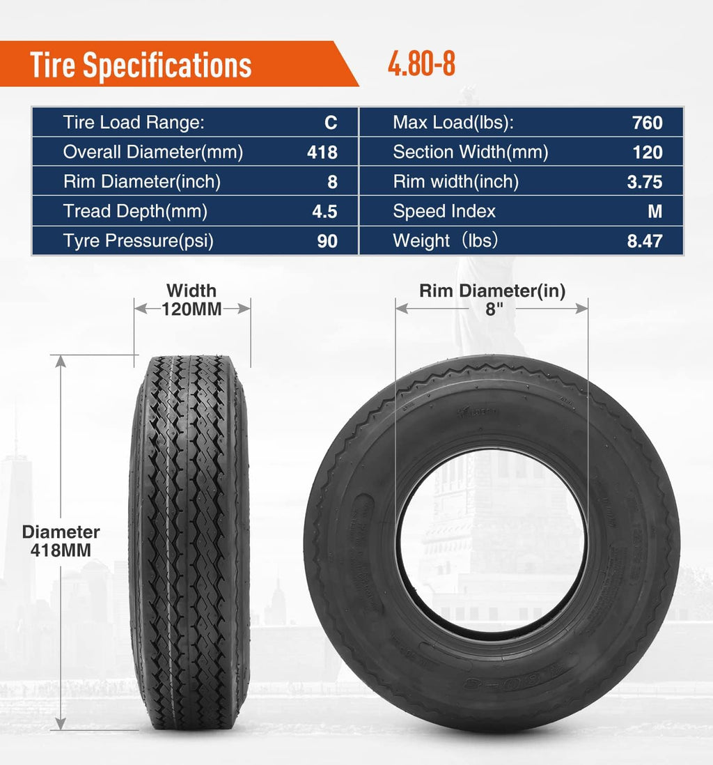Halberd P811 Trailer Tires Set of 2