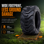 HALBERD 18x8.50-10 Skid Steer Tractor Tire, Tubeless, 2-Pack