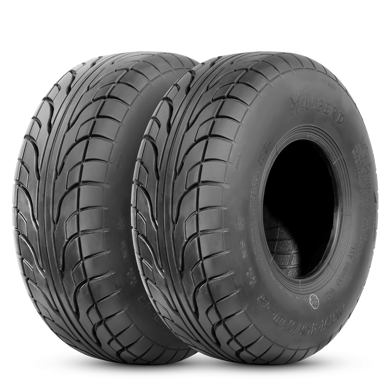 HALBERD 145/70-6 Go Kart Street Mini Bike ATV Tires, 4 PR 145 70-6 Off-road Tires, Tubeless, Pack of 2, P349