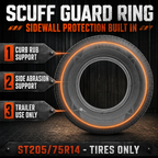 Halberd WR076 ST205/75R14 Trailer Tires Set of 4