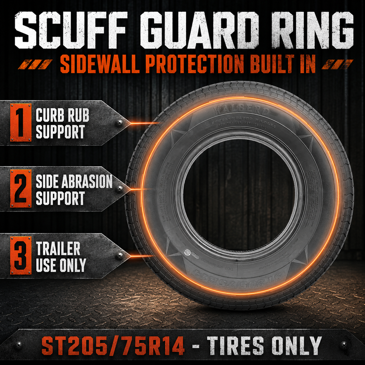 Halberd WR076 ST205/75R14 Trailer Tires Set of 4