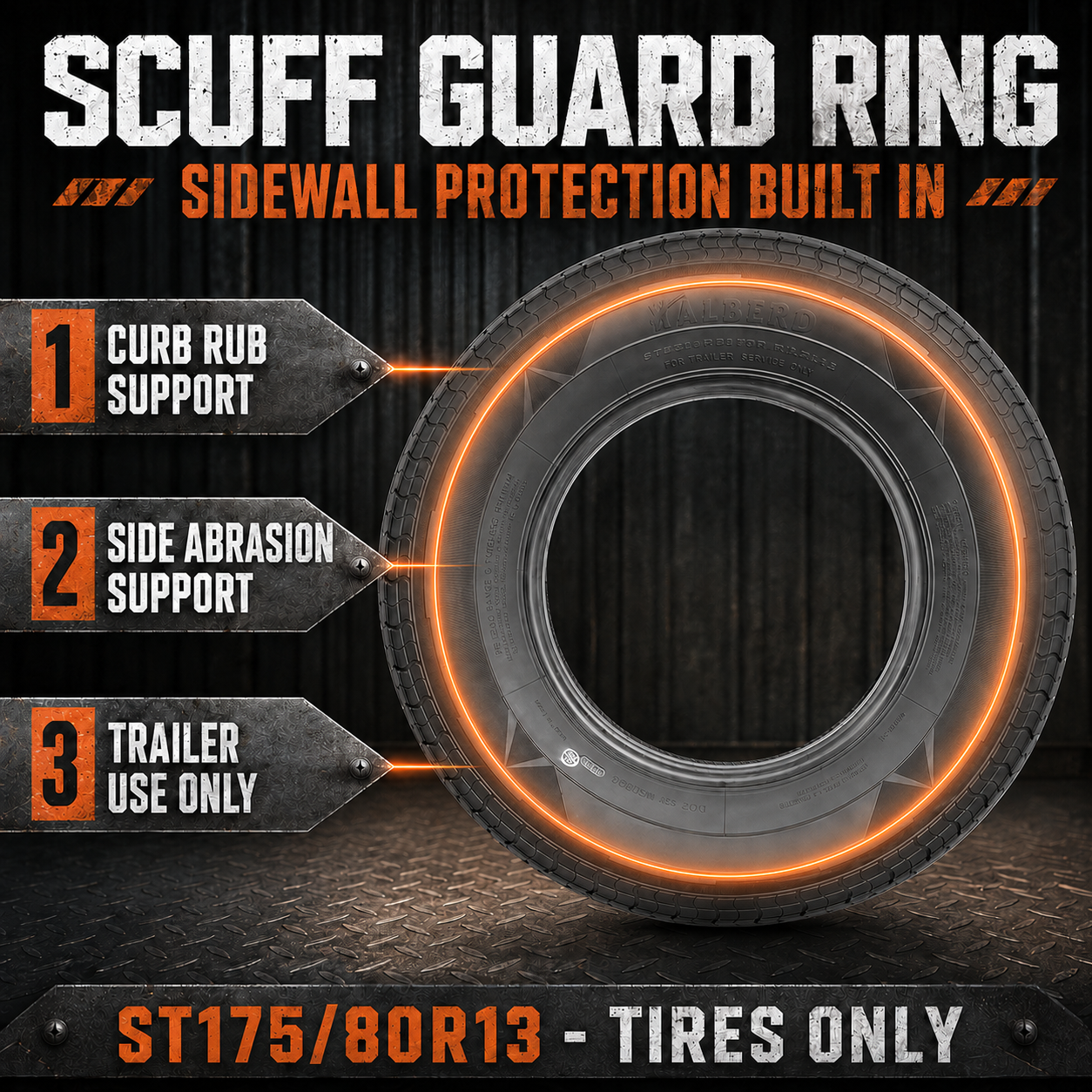 Halberd WR076 ST175/80R13 Trailer Tires