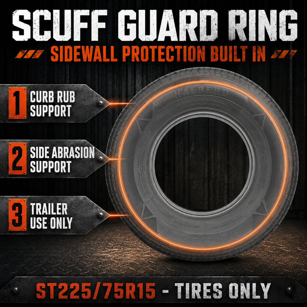 Halberd WR076 ST225/75R15 Trailer Tires Set of 4