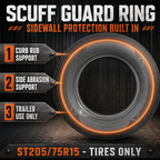 Halberd WR076 ST205/75R15 Trailer Tires Set of 4