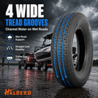 Halberd WR076 ST205/75R15 Trailer Tires Set of 4