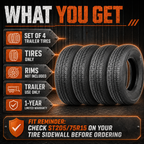 Halberd WR076 ST205/75R15 Trailer Tires Set of 4