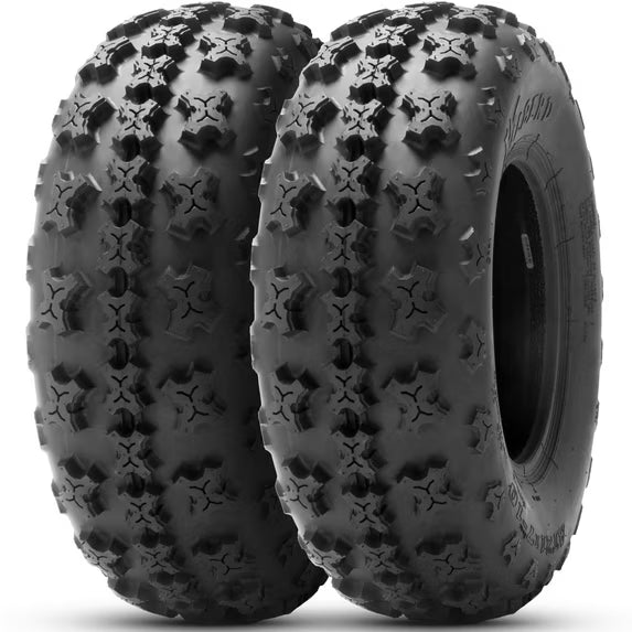 HALBERD 21x7-10 21x7x10 Sport Quad ATV Tires 4PR Tubeless GNCC Tires Fit YFZ450 Set of 2