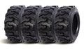 HALBERD 10-16.5 Skid Steer Tires, 10PR Heavy-Duty Construction, Large Tread Pattern Premium Wear Resistance Tires for Skid Steer Loader, Tubeless Set of 4