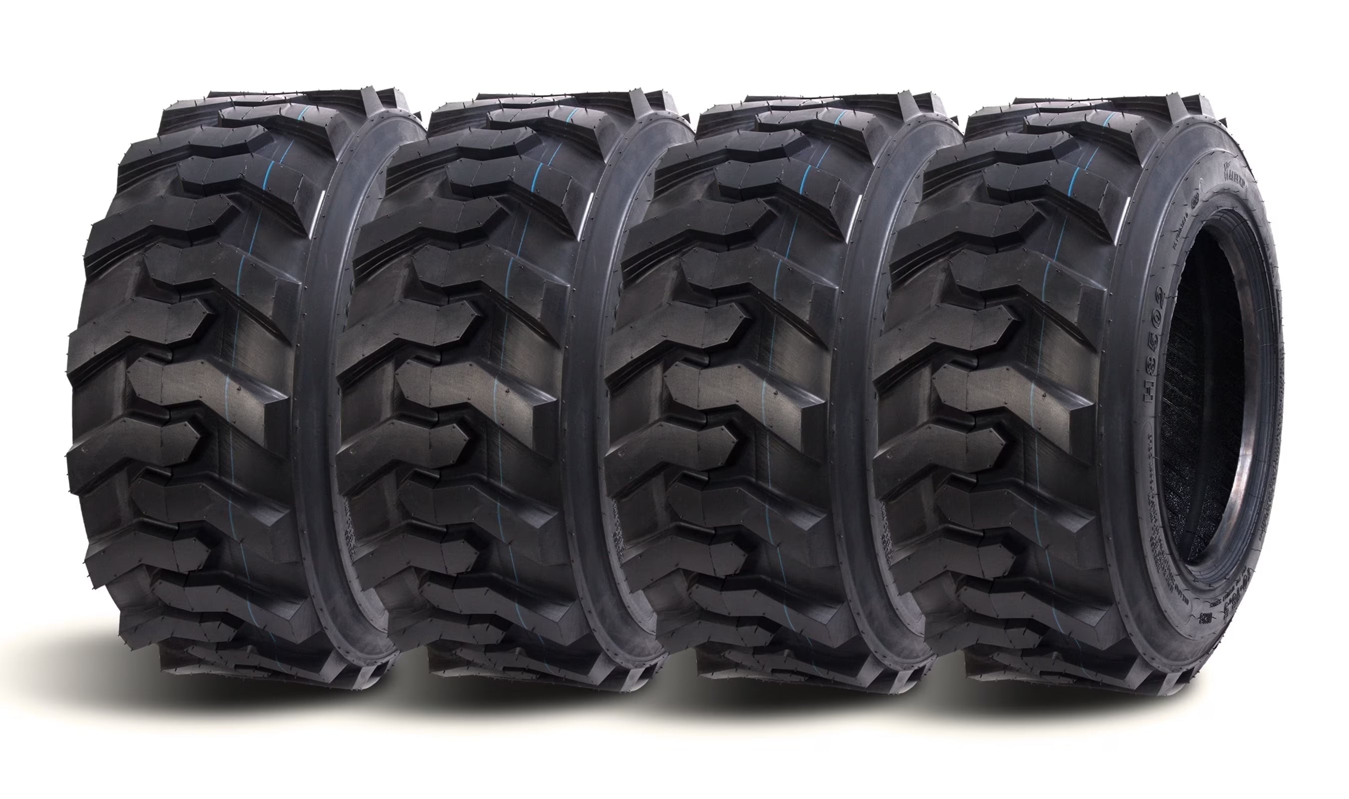 HALBERD 10-16.5 Skid Steer Tires, 10PR Heavy-Duty Construction, Large Tread Pattern Premium Wear Resistance Tires for Skid Steer Loader, Tubeless Set of 4