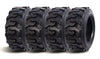 HALBERD 10-16.5 Skid Steer Tires, 10PR Heavy-Duty Construction, Large Tread Pattern Premium Wear Resistance Tires for Skid Steer Loader, Tubeless Set of 4