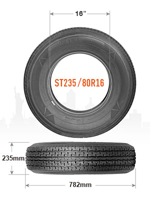 Halberd WR076 ST235/80R16 Trailer Tires