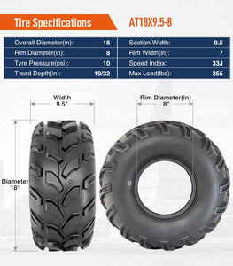 Halberd P311 18x9.5-8 ATV Tires Set of 2