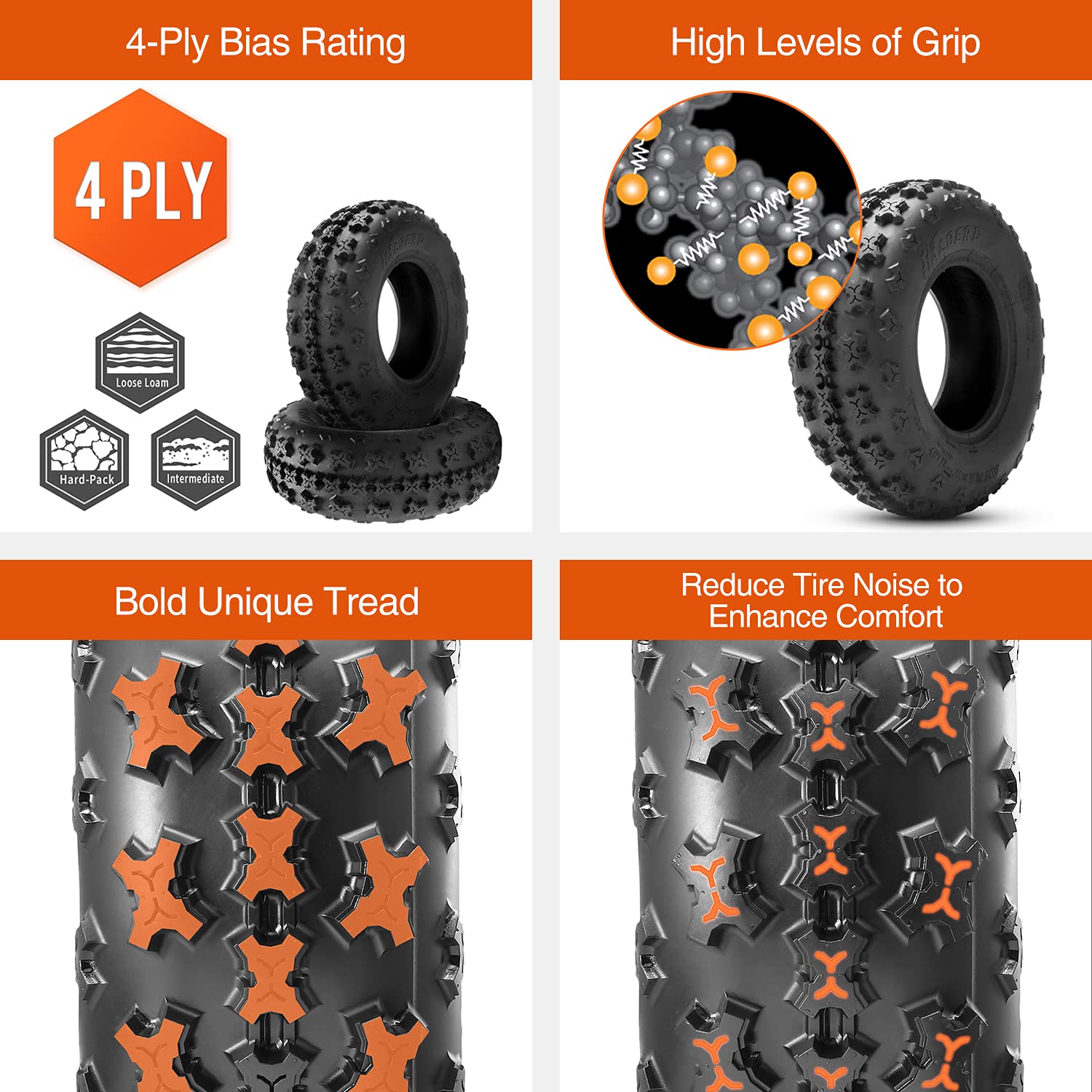Halberd HS01 21x7-10 ATV Tires Set of 2