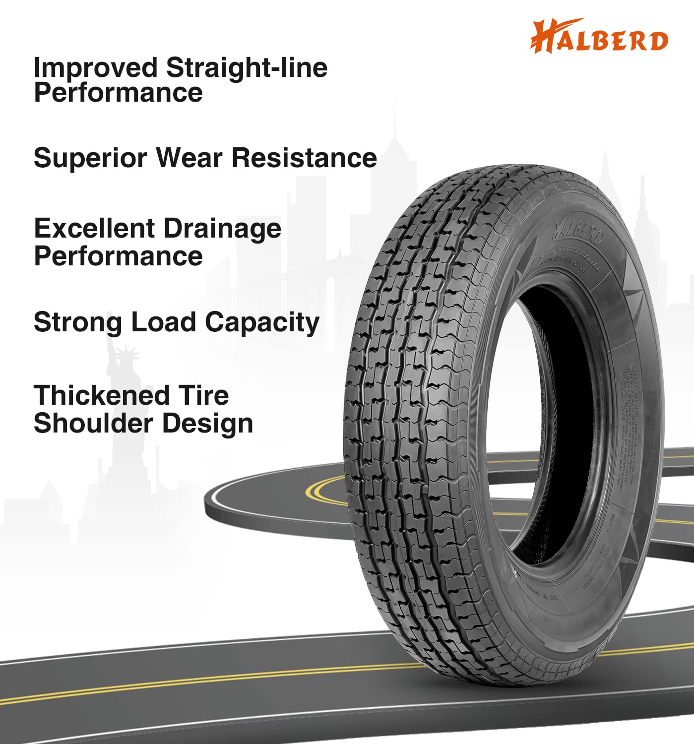 Halberd WR076 ST205/75R14 Trailer Tires
