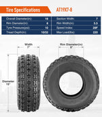 Load image into Gallery viewer, Halberd P327 19x7-8 ATV Tires Set of 2
