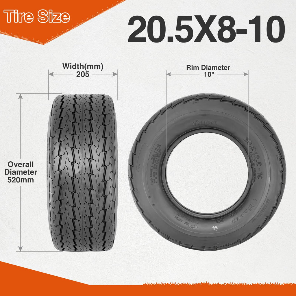 Halberd P815 205/65-10 20.5x8-10 Trailer Tires