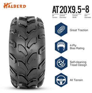 Halberd P311 20x9.5-8 ATV Tires Set of 2