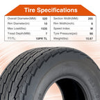 Halberd P815 205/65-10 20.5x8-10 Trailer Tires