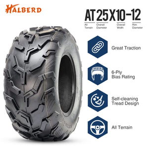 Halberd HU02 25x10-12 ATV/UTV Tires Set of 2