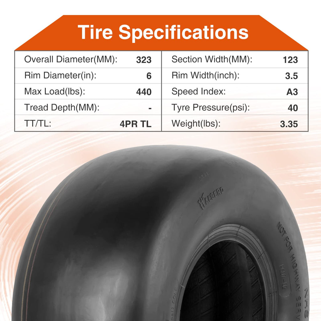 Halberd P607 13x5.00-6 Lawn Mower Tires Set of 2