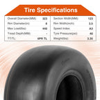 Halberd P607 13x5.00-6 Lawn Mower Tires Set of 2