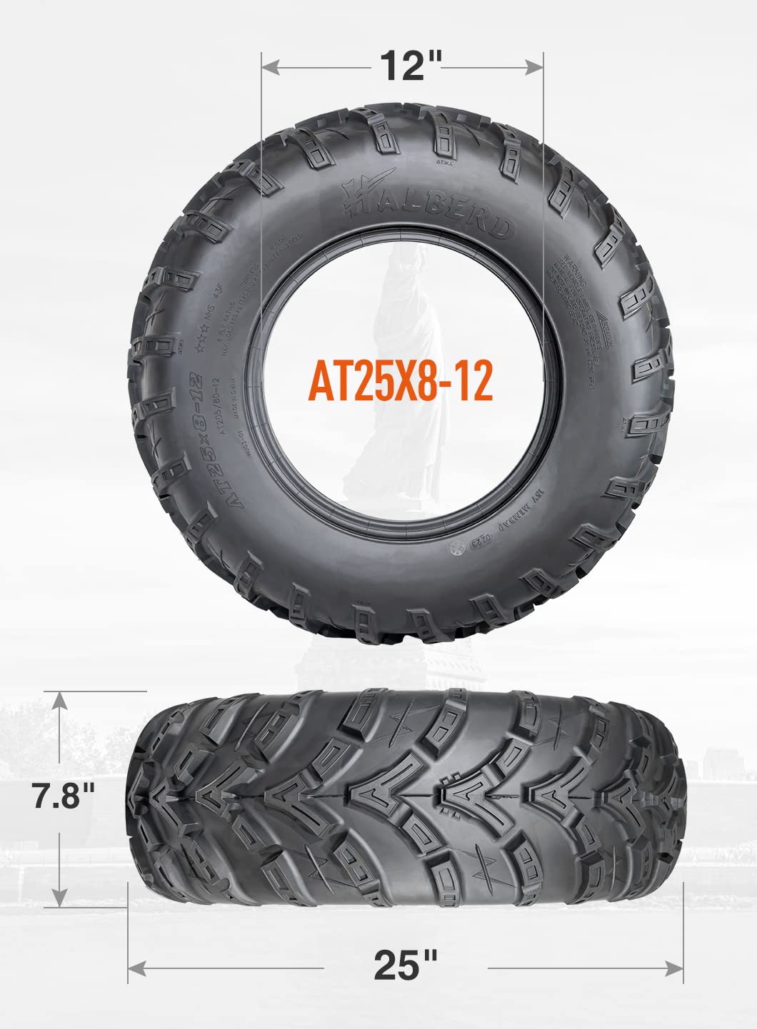 Halberd HU03 25x8-12 ATV/UTV Tires